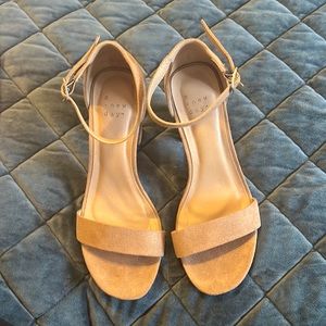 A New Day nude suede heel
